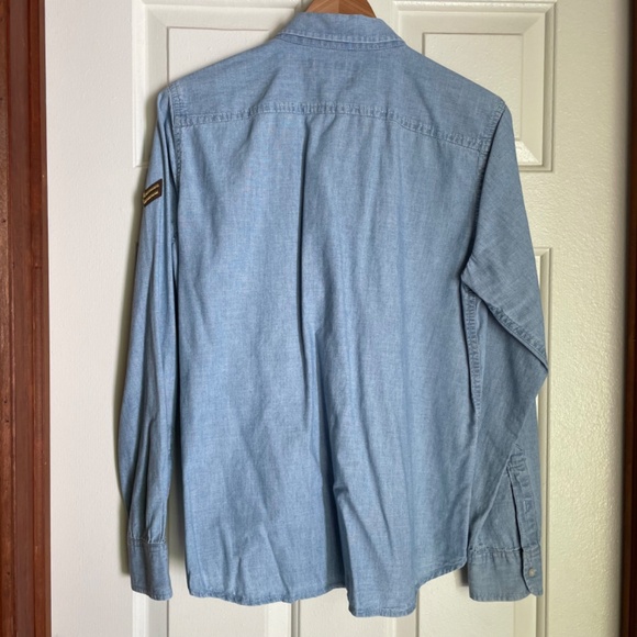 LAUREN RALPH LAUREN Cotton Chambray Shirt Large - Picture 7 of 7